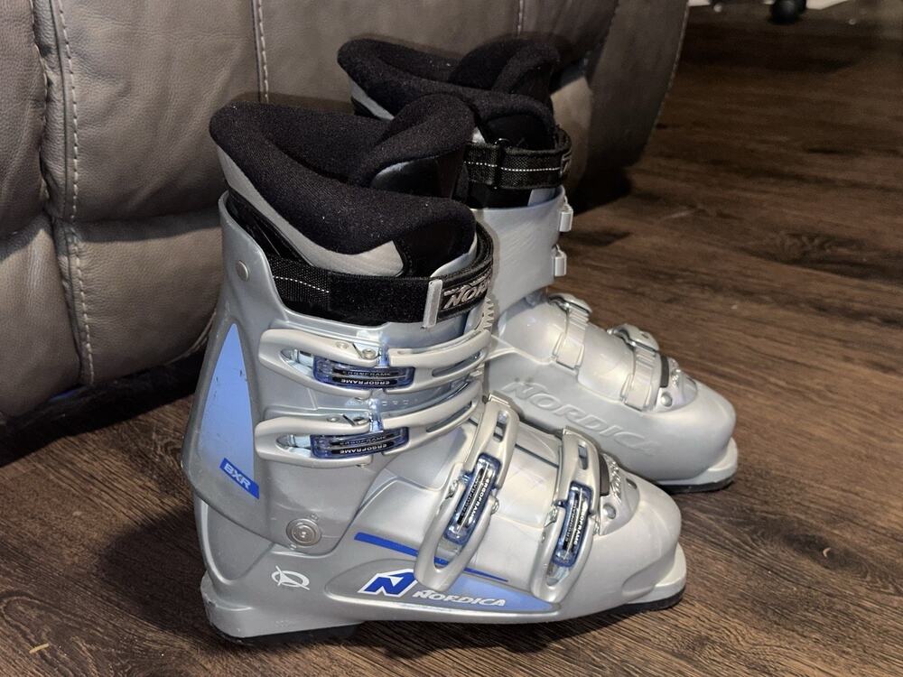 Nordica Women's Ski Boots Size 26.0 26.5 300MM BXR Ergoframe Gray/blue